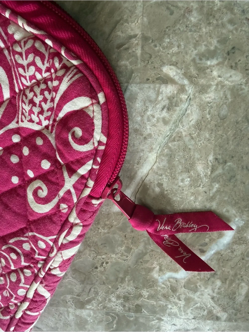 Vera Bradley Quilted Pink & White 14 inch Computer sleeve